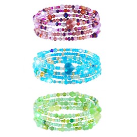 ELABEST Shiny Big African Waist Beads Belly Bead Waist Chain Beach 3PCS Waist Jewelry Body Accessories Women