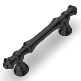 Amerdeco 10 Pack Matte Black Cabinet Pulls 3 Inch(76mm) Hole Center Cabinet Hardware Kitchen Cabinet Handles for Bathroom Drawer Pulls Dresser Pulls ZH0014……