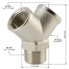 Fittingteile Y-piece brass nickel-plated distributor internal/external thread fittings (design: Y-piece