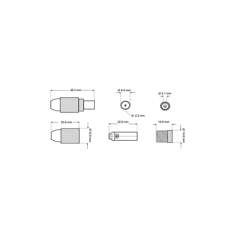 Coaxial Connector TV SAT Coaxial Antenna Connector Coupling Screw Fastening