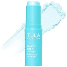 TULA Skin Care Glow  Get It Cooling  Brightening Eye Balm  Tratamiento de círculo oscuro debajo de los ojos, hidrata e ilumina al instante la zona... 