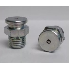 Generic 1/4-18 NPT Button Head Straight Grease Zerk Fitting Nipple  2 pcs