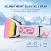 EXP VISION Ski/Snowboard Goggles, Magnetic Lens Snow Goggles with Anti-Fog
