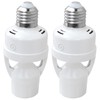 BUTITNOW 2pcs Motion Activated Light Sockets, E26/E27 Screw in Add