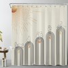 SCECALA Modern Funny Cat Shower Curtain, Mid Century Style, 72x72