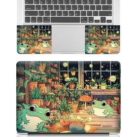 NXZGO 12.1-15.6 Inch Laptop Skin Decal - Universal Reusable Vinyl Laptop Cover Sticker, Waterproof Art Decal Protector - Frog & Mushroom