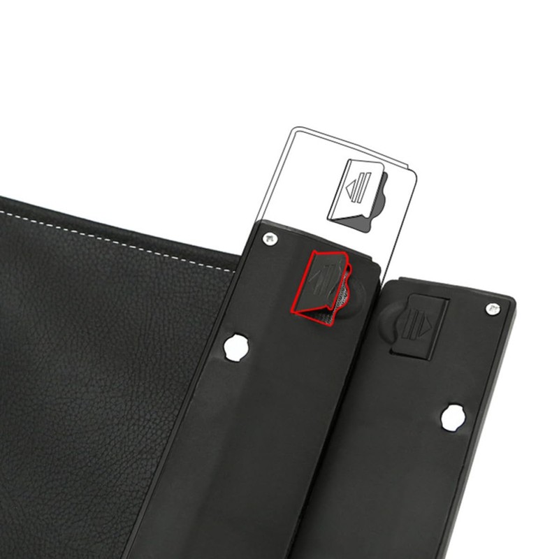 Bolsa de Basura Diseño Compacto Negro de Cuero Plegable para