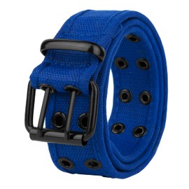 Gelante Canvas Double Grommet Hole Belt 2043 Royal S