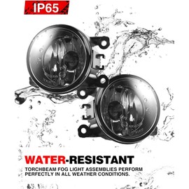 Torchbeam Fog Light Assembly for 08-11 Ford Focus/05-07 Freestyle/05-09 Mustang/05-07 Ranger/08-09 Taurus X/07-14 Navigator with H11 12V 55W Halogen Bulbs for 4F9Z15200AA 33900STKA11 Clear Lens