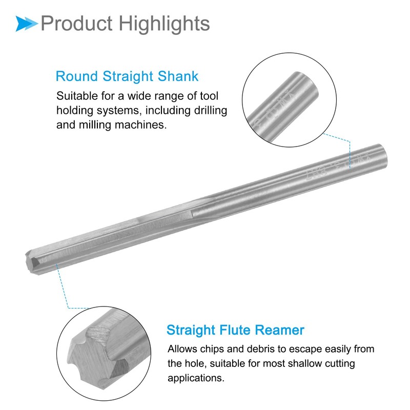 CoCud Chuck Reamer Cutting Diameter 3.8mm 4 Blade C3/K10 Tungsten