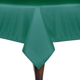Ultimate Textile -10 Pack- 45 x 45-Inch Square Polyester Linen Tablecloth, Jade