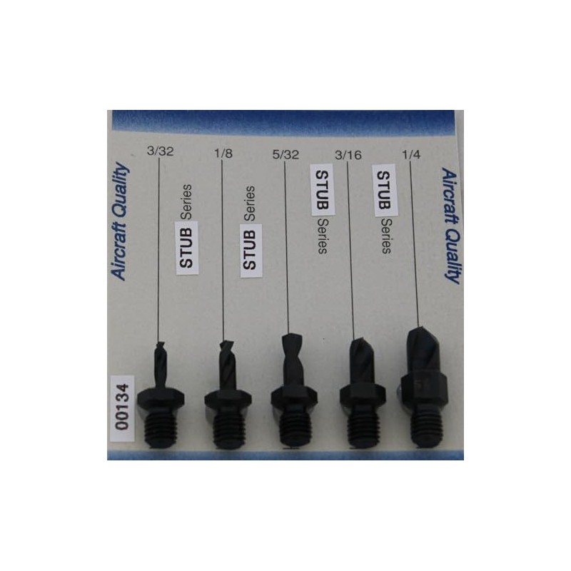 Drill Bits Short Length Threaded Shank, Stub Series Drill Bit