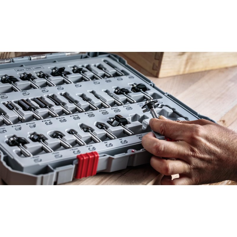 Bosch Professional 6-Piece Groove Cutter Set (for Wood, for Routers