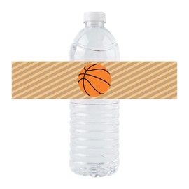 36 Pack of Basketball Paper Watter Bottle Label Stickers for Birthday Party Basketball Theme Party Decoration