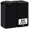 AIDEA Microfiber Cleaning Cloth Black 50PK, Microfiber Towels for Cars,