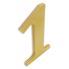 6” Tall Wooden Number 1 – 1/4” Thick Baltic Birch – Paintable DIY Decor, Signs & Crafts - Pack of 1
