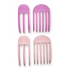 Unisex Hair Root Volume Pin & Bangs Clip Set Hot Pink 5ea