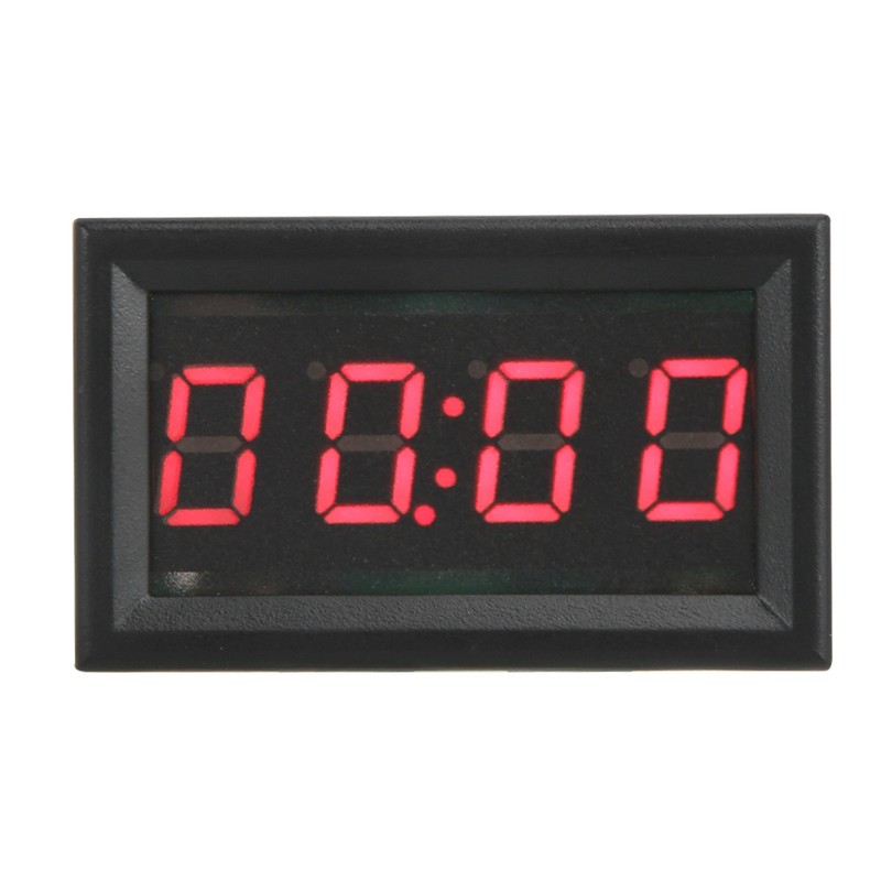 LED Electronic Digital Luminous Car Watch Clock Accessory Decoration (Red)