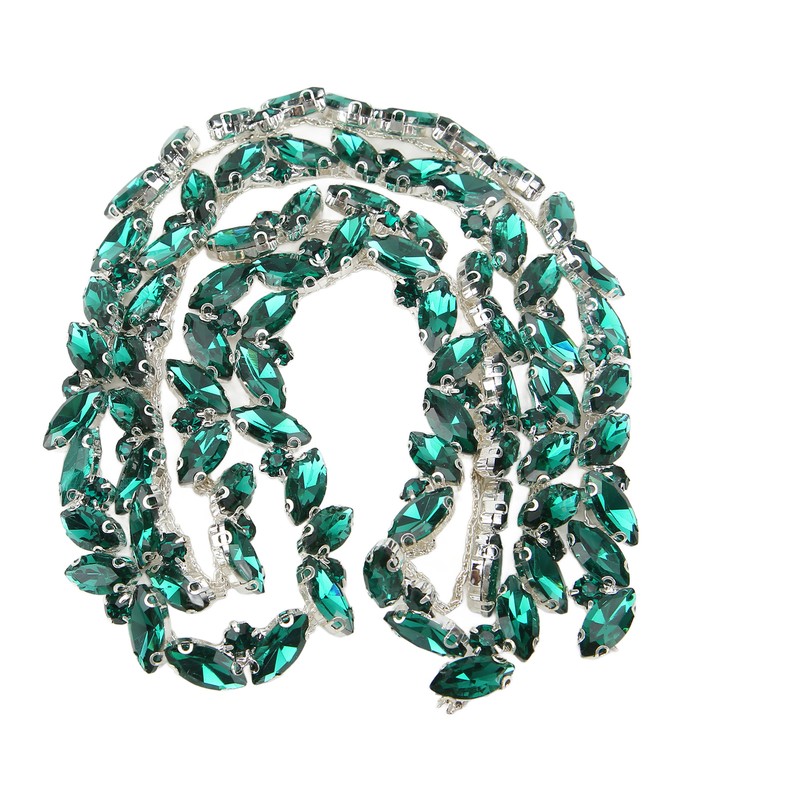 Glass Claw Chain High Hardness Color Single Row Rhinestone Strips