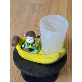 Bed Bath & Beyond Solar Powered Dancing Bobble Head Toy Cute Nodding Monkey - Cup Tumbler Holder