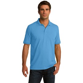 Clothe Co. Polo de Big & Tall Short Sleeve Jersey Knit para Hombre, Azul acuático