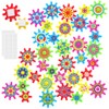 Relaxweex 36 Pcs Spinning Gears with Removable Adhesive Dots Colorful