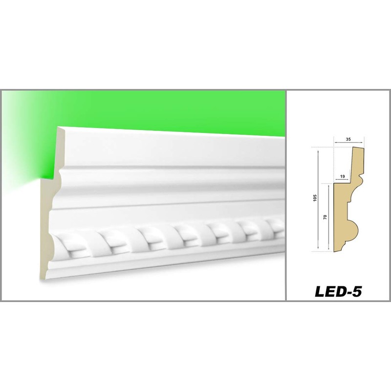HEXIM LED Stucco Moulding Strips – Indirect Lighting with Ceiling