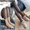 SAVALOS Thin Merino Wool Ruffle Boot Socks Warm Winter Cozy