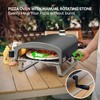 Q Pizza Portable Propane Pizza Oven with Manual Rotating Stone,