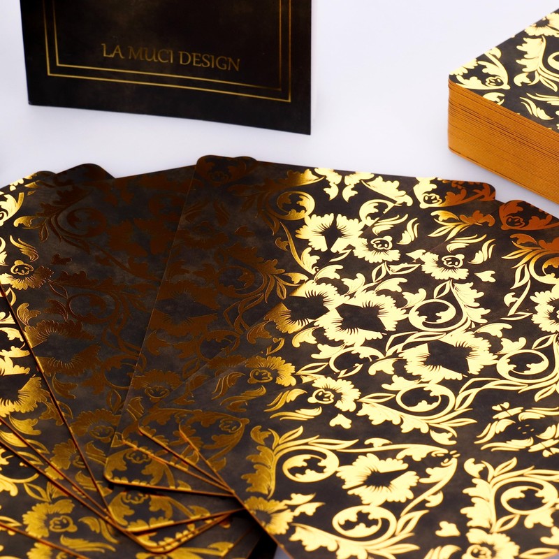 La Muci - Cartas barrocas de tarot de lámina dorada