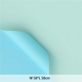 20PCS Bouquet Wrapping,58 * 58CM Flower Bouquet Wrapping Paper,Double-sided Waterproof Pearl Film Wrapping Paper for Flower,Gift [Ice blue+Light blue]