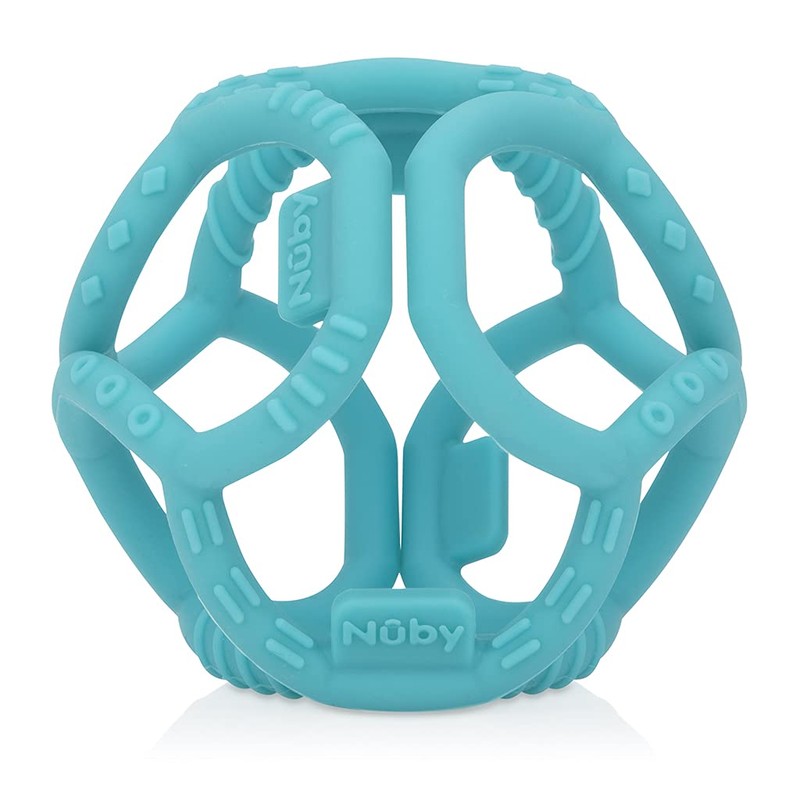 Nuby Tuggy Teething Ball, Colors may vary