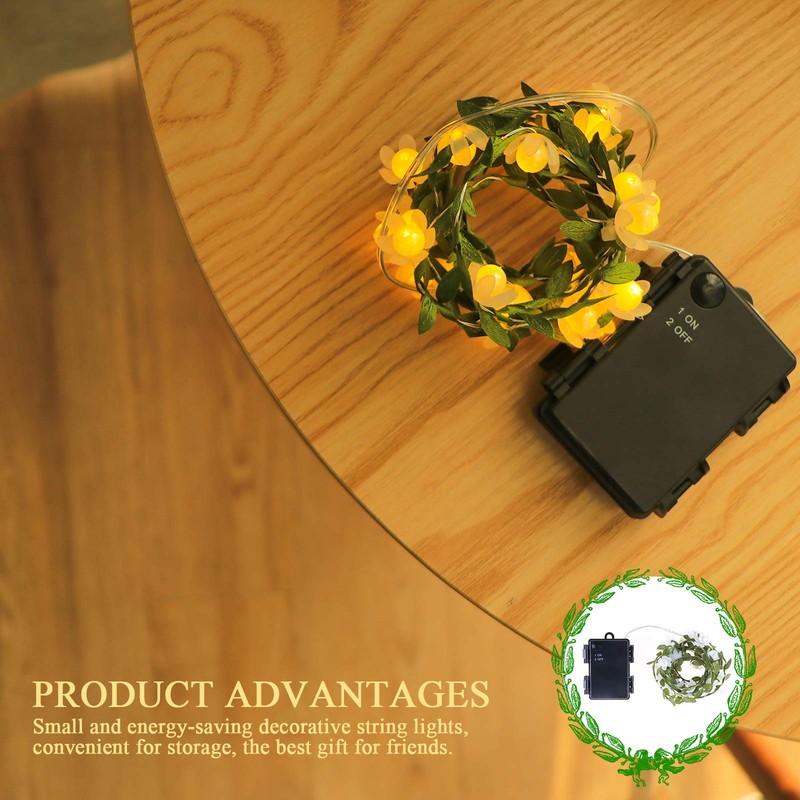 Vigdur 2PACK Vine - Fairy String Lights,Tiny Leaf-Garland with White