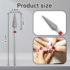 JUGUTA Nagelhaut-Reinigungsbohrer 3/32 Zoll, Russischer Maniküre-Bohrer, Professioneller Sicherheits-Hartmetall-Nagelreiniger-Nagelbohrer Zur Nagelhaut- Und Abgestorbenen Haut, Nagelvorbereitu