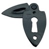 Black Antique Keyhole Cover Escutcheon with Screws