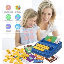 Juguetes Montessori para Niño 6-7 Años, Juego de Letras que Empareja Preescolar Español Aprendizaje, Regalo para Niño de 3-5 Años, 100 Pcs, Regalos pa