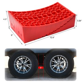 Nstarsmotor Camper Leveler 2 Pack for Travel Trailers with RV Curved Levelers, Support Two Axles, Up to 35,000lbs, Upgraded Anti-Slip Texture Design RV Leveling Blocks for Fifth Wheels