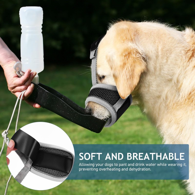 SUPVOX Dog Muzzle,Air Mesh Breathable Muzzle,Drinkable Adjustable Pet Muzzle for