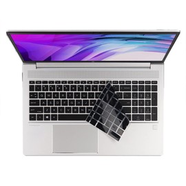 Silicone Keyboard Cover Skin Compatible for 15.6 inch HP ProBook 450 G8 G9 G10, HP ProBook 455 G8 G9 G10， HP Probook 650 G8 G9, 15.6" ProBook Laptop Keyboard Protective Accessories (Black)