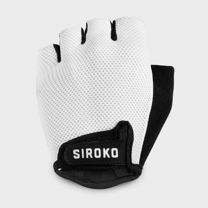 SIROKO Aero Cycling Gloves White for Men and Women