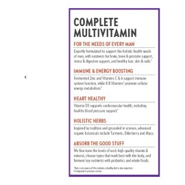 Multivitaminico Diario Para Hombre New Chapter 96 Tabletas Sabor Sin Sabor