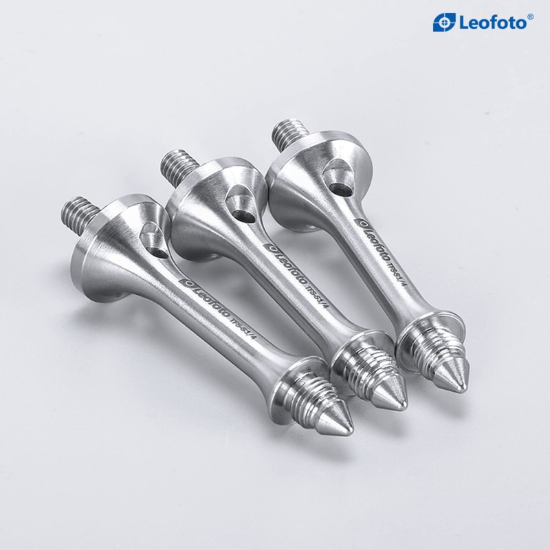 LEOFOTO Tripod Base Long Spikes with Rubber Caps TFS S1/4
