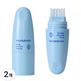 Modbom All Day Brush Hair Fixer Bangs Fixer Hypoallergenic Matte Sky, 7ml, 2 pcs / 모두봄 올데이 브러시 헤어픽서 앞머리 고정 픽서 저자극 매트 스카이, 7ml, 2개