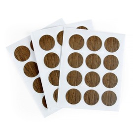 Furndiy 21mm 72 Pcs Walnut Self-Adhesive Screw Cover Caps - Screw Hiding - Screw Hole Cover Caps - Nail Cover - Screw Hole Stickers - Based in USA (Walnut, 0.83inch/21mm)