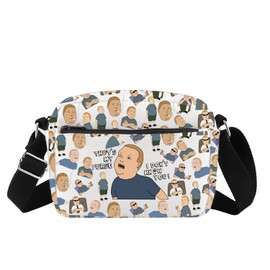 King Hill Quote Gift King Hill TV Series Fans Messenger Bag King Hill Cartoon Shoulder Bag Bobby Character Inspired Gift (Purse HB CB)