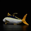 Simulation Tuna Plush-Yellow15.75" Thunnus Albacares Stuffed Animal,Soft Tuna Plush Toy,