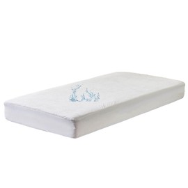 Kingnex Waterproof Mattress Protector with Soft Bamboo Viscose Terry Surface Noiseless Fitted Matress Cover with Elastic Pocket King Single 106x203 cm