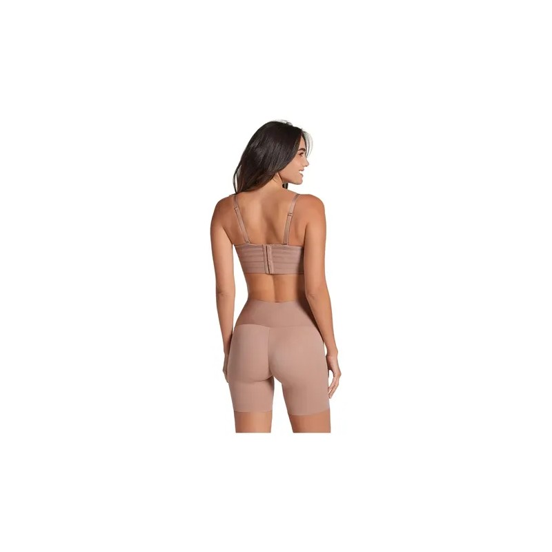 Leonisa Boxershort Invisible Control Moderado Antideslizante Color Marrón Talla Xl