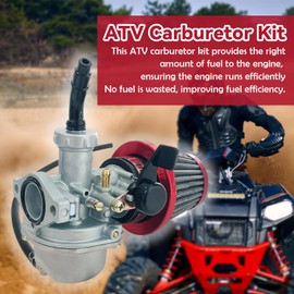 SUGOOE PZ22 Carburetor 22mm Carb Air Filter Kit with 38mm Air Filter Cleaner Intake Pipe Kit for 110cc 125cc SSR CRF50 Pit Dirt Bike Sunl Roketa ThumpStar Taotao Pit Bike ATV