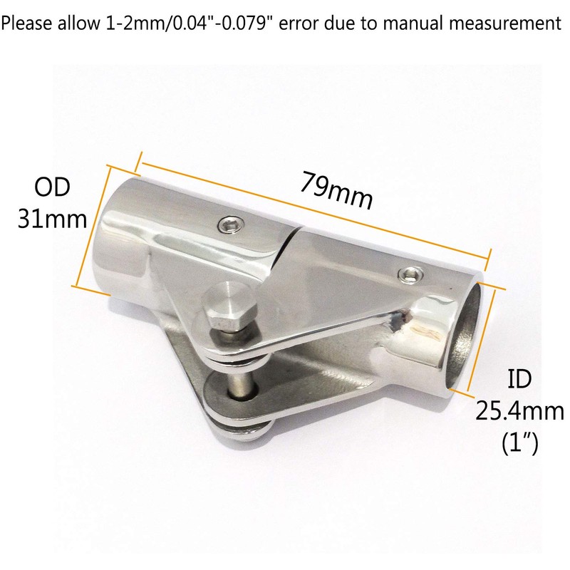 keehui 316 Stainless Steel Folding Swivel Connector Fitting for 1INCH